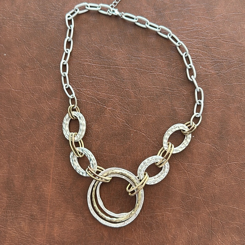 Stella & Ruby 2 tone 16” statement necklace